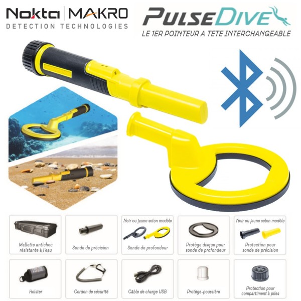 Металлоискатель (пинпоинтер) Nokta Makro PulseDive (желтый)